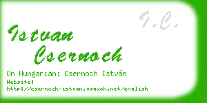 istvan csernoch business card