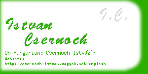 istvan csernoch business card